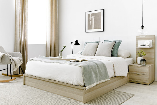 Kenay Home Cabecero Con Mesitas 150