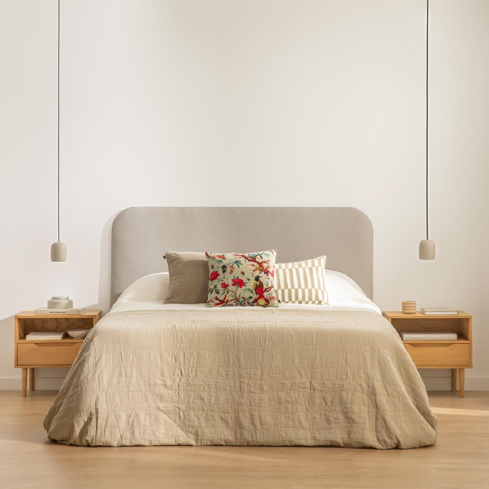 kenay home Cabecero tapizado 150/160 gris
