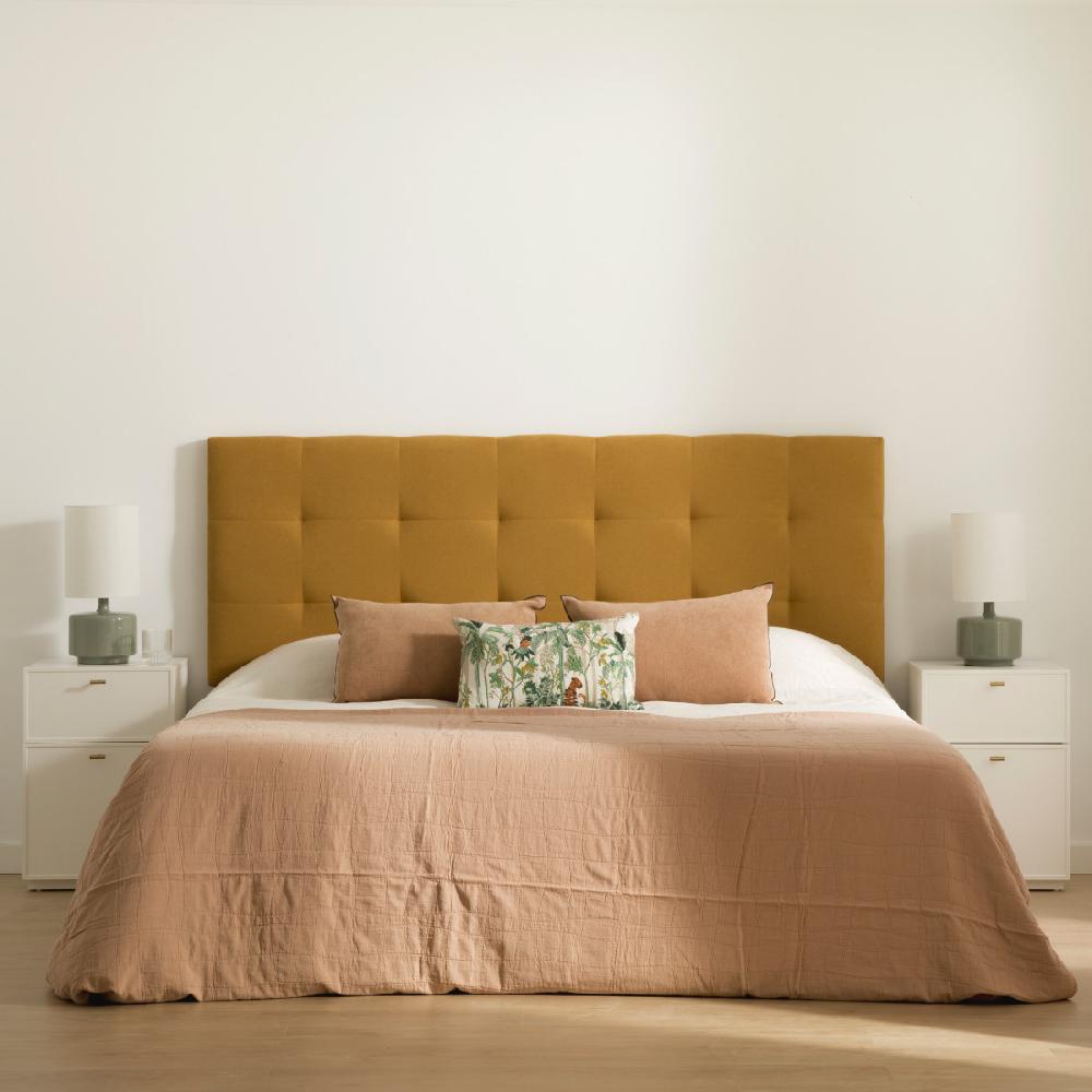 kenay home Cabecero tapizado 150/160 mostaza