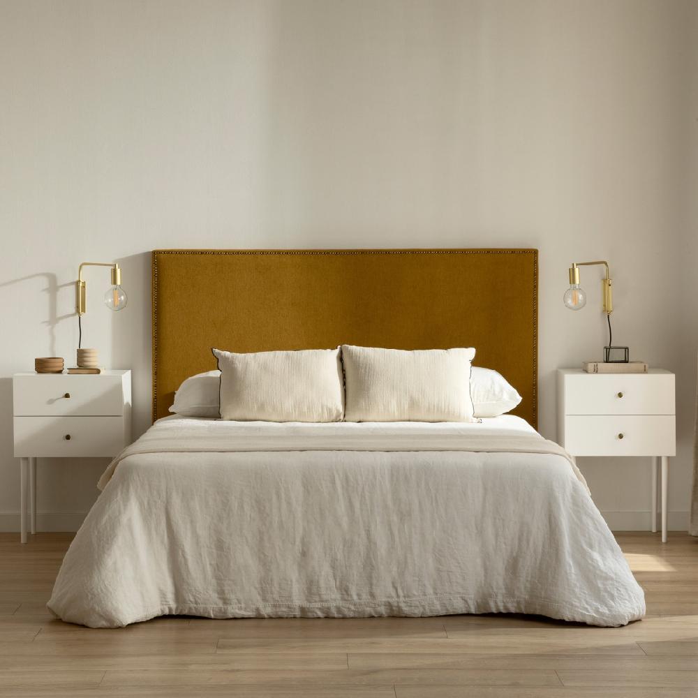 kenay home Cabecero tapizado 150/160 mostaza