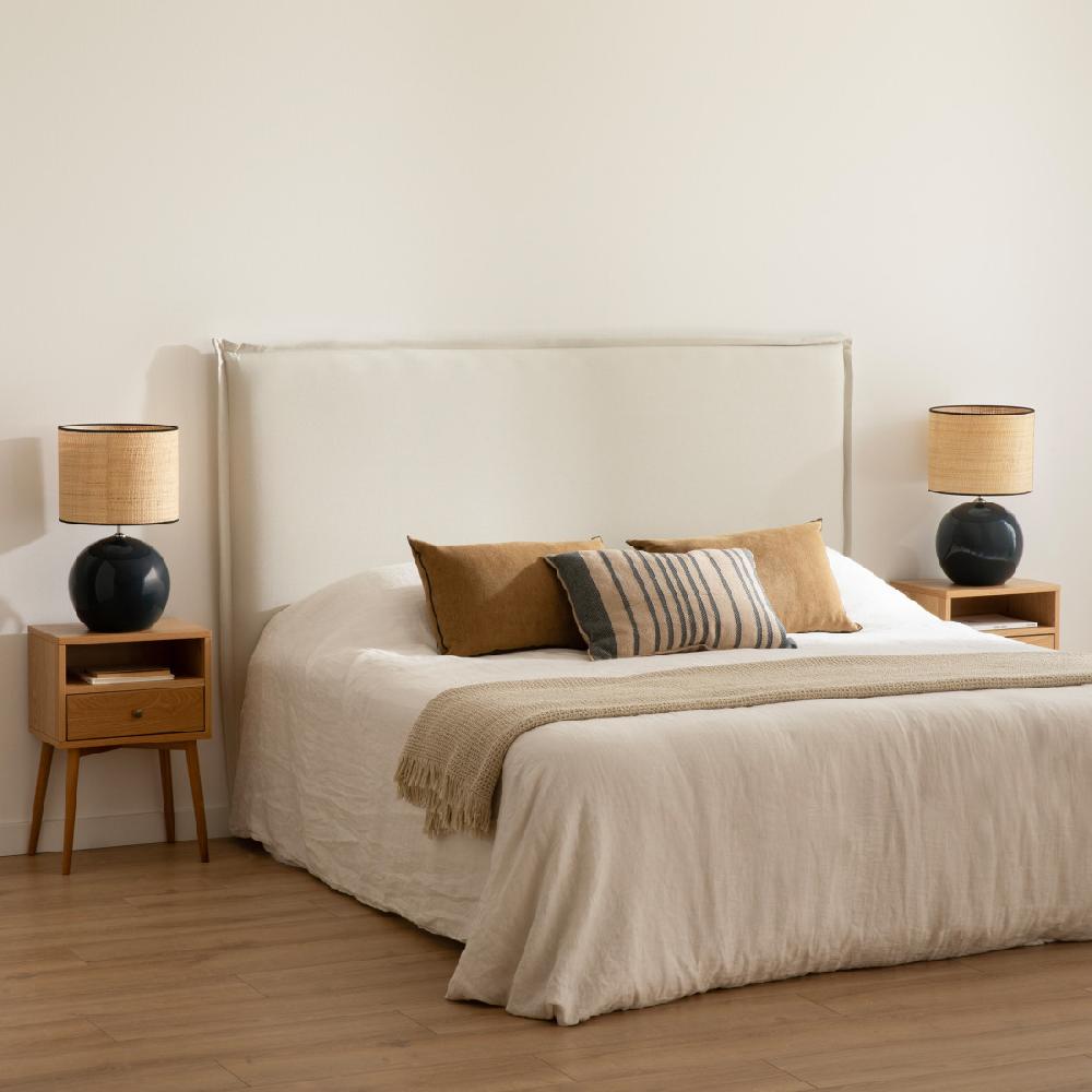 kenay home Cabecero tapizado 180 blanco roto