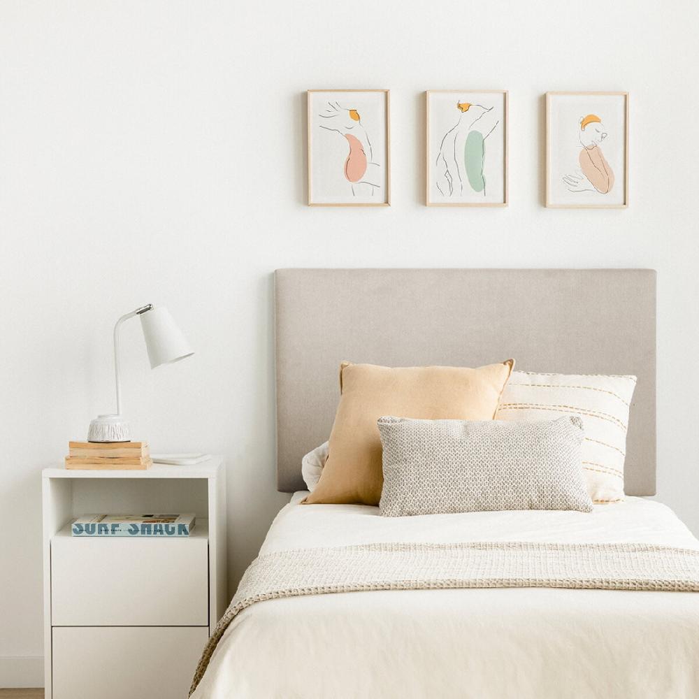 kenay home Cabecero tapizado 90/105 perla