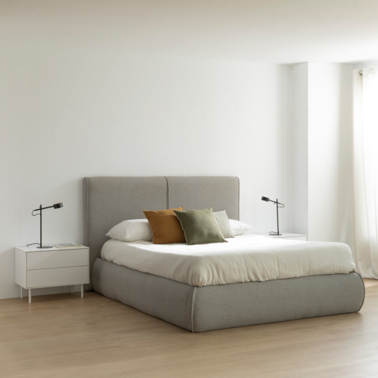 Kenay Home Cama Tapizada Gris 150