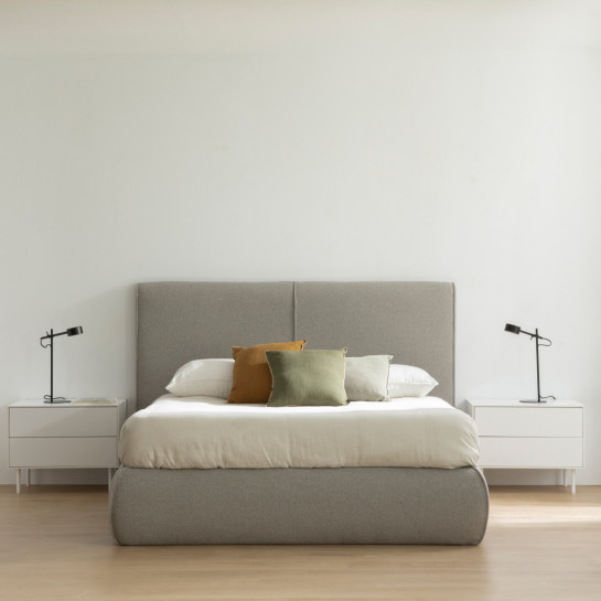 Kenay Home Cama Tapizada Gris 180