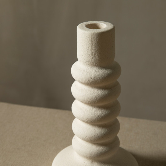 Kenay Home Candelabro Cerámica Blanco