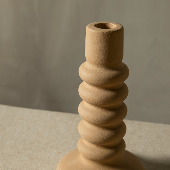 Kenay Home Candelabro Cerámica Marrón