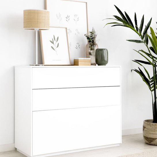 Kenay Home Cómoda Blanca 3 Cajones