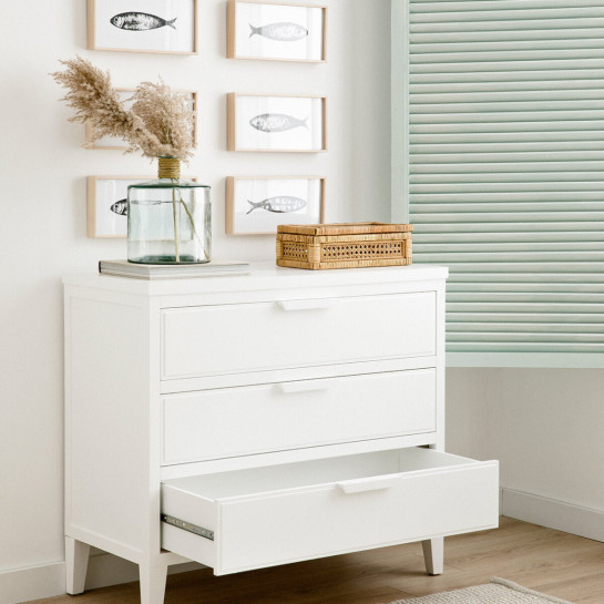 Kenay Home Cómoda Blanca 3 Cajones