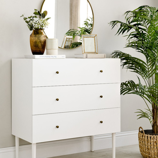 Kenay Home Cómoda Blanca 3 Cajones