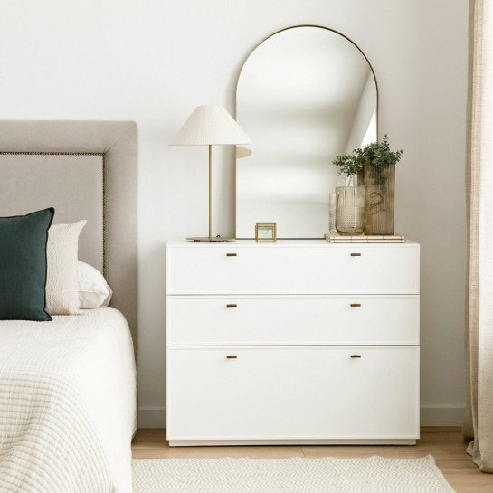 Kenay Home Cómoda Blanca 3 Cajones