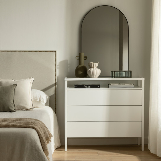 Kenay Home Cómoda Blanca 3 Cajones