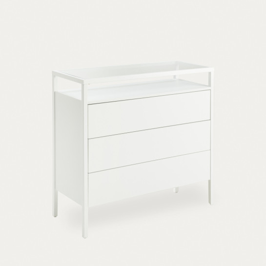 Kenay Home Cómoda Blanca 3 Cajones