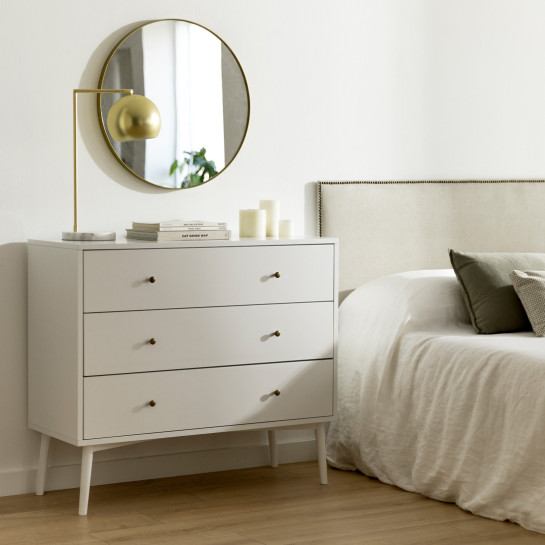 Kenay Home Cómoda Blanca 3 Cajones