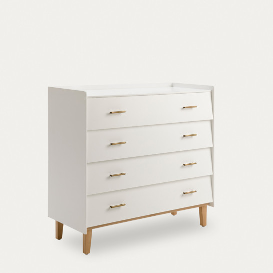 Kenay Home Cómoda Blanca 4 Cajones