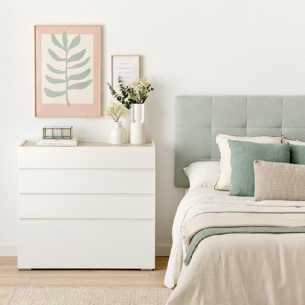 kenay home Cómoda blanca 4 cajones