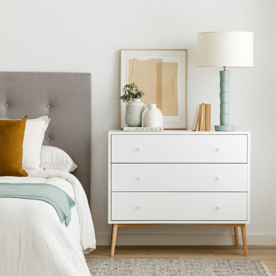 Kenay Home Cómoda Blanca Y Natural