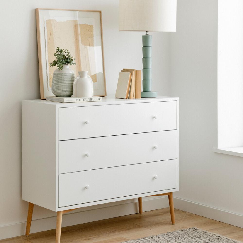 kenay home Cómoda blanca y natural