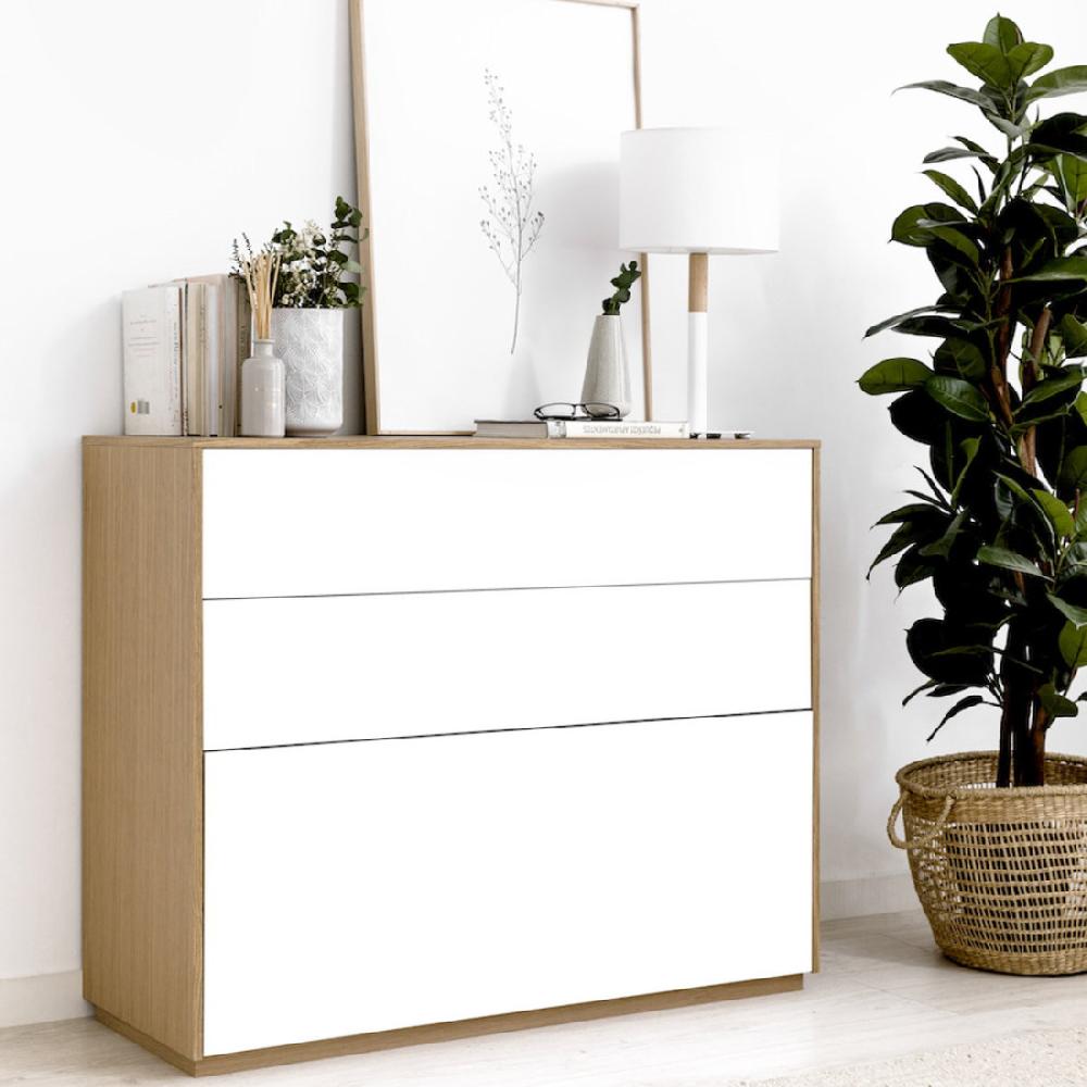 kenay home Cómoda blanca y roble