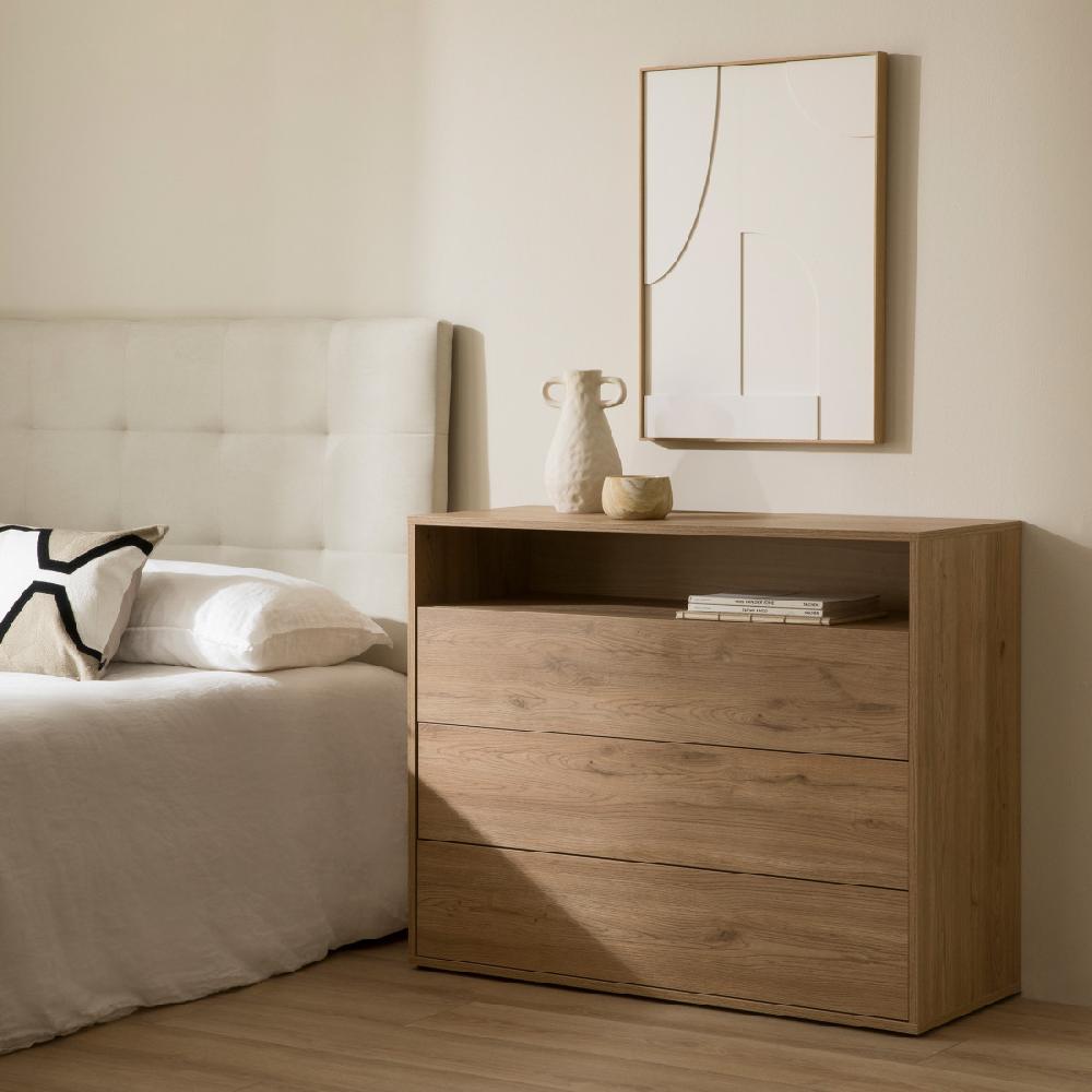 kenay home Cómoda natural 3 cajones
