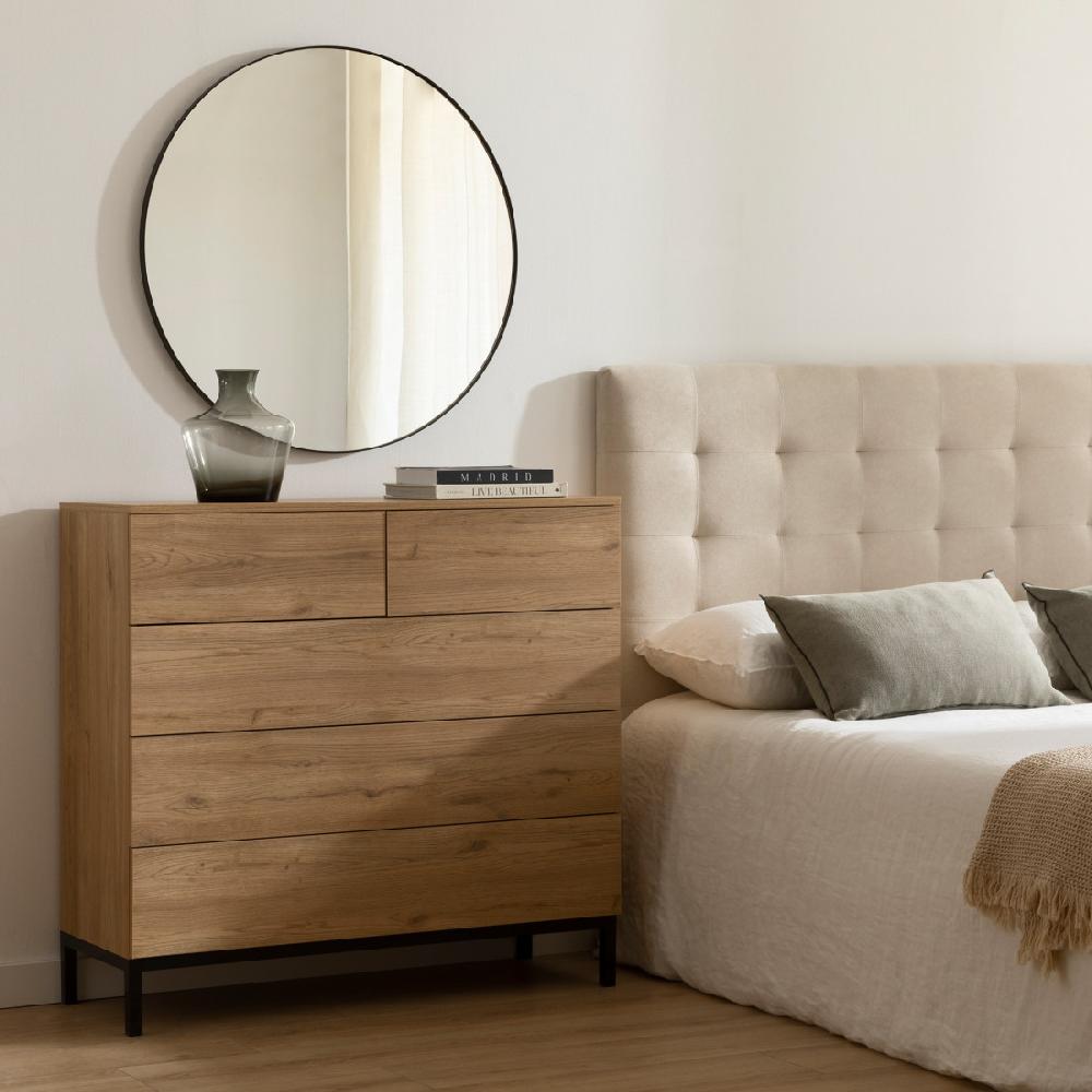 kenay home Cómoda natural 5 cajones