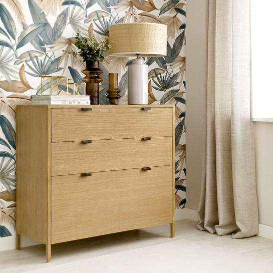 Kenay Home Cómoda Roble 3 Cajones