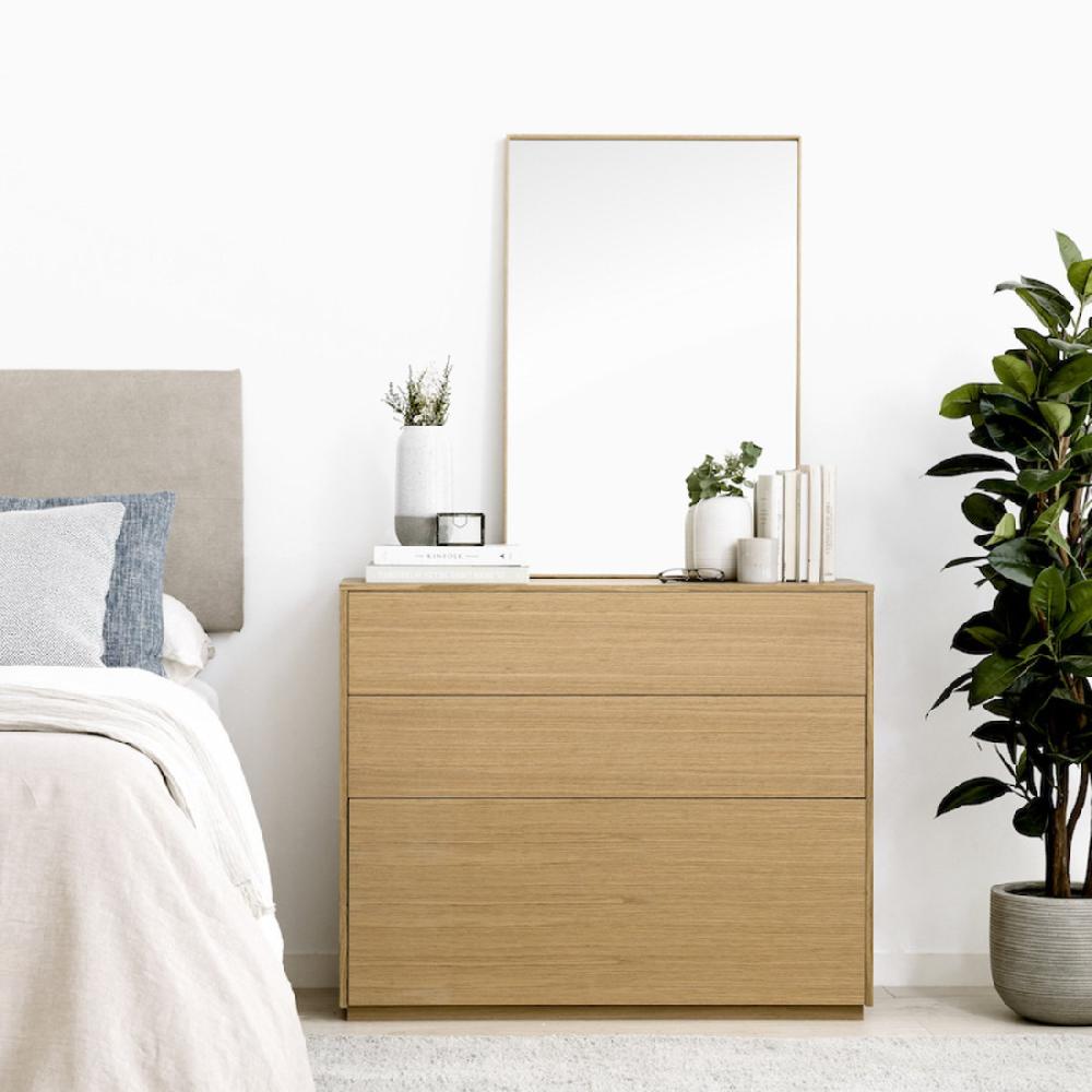 kenay home Cómoda roble 3 cajones