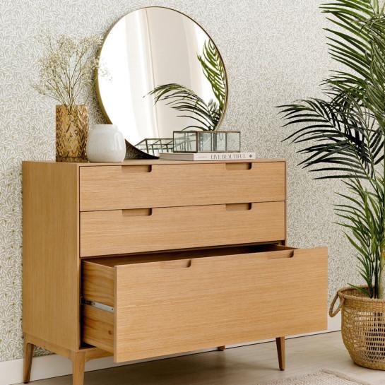 Kenay Home Cómoda Roble 3 Cajones