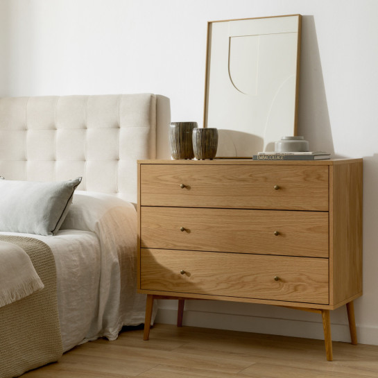 Kenay Home Cómoda Roble 3 Cajones