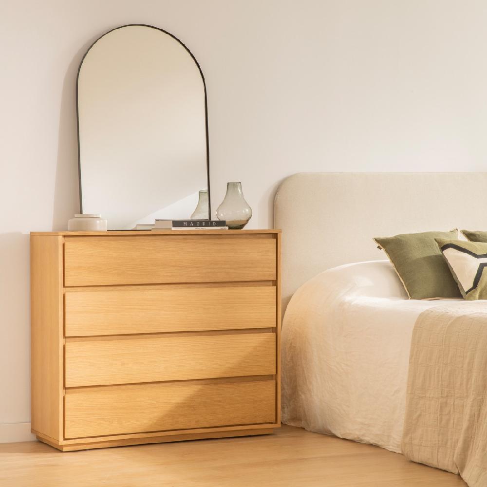 kenay home Cómoda roble 4 cajones