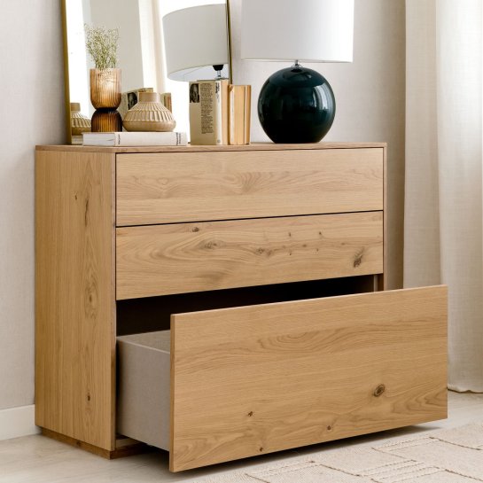 Kenay Home Cómoda Roble Nudoso3 Cajones