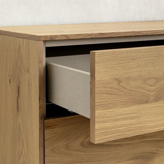 Kenay Home Cómoda Roble Nudoso3 Cajones