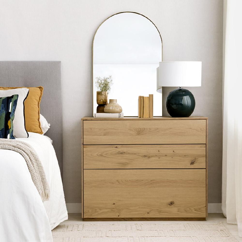 kenay home Cómoda roble nudoso3 cajones