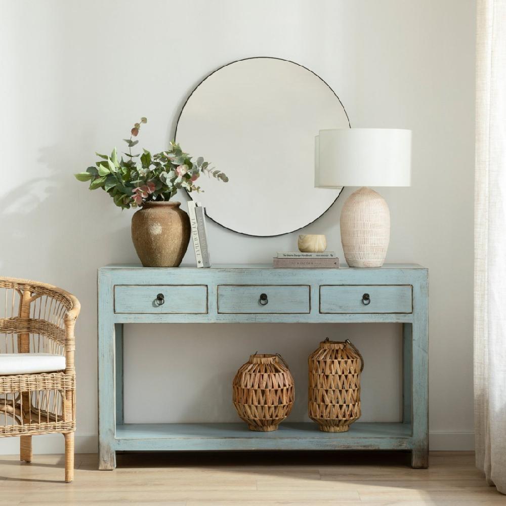 kenay home Consola azul 3 cajones