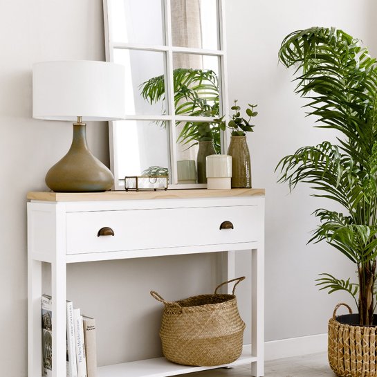 Kenay Home Consola Blanca 1 Cajón