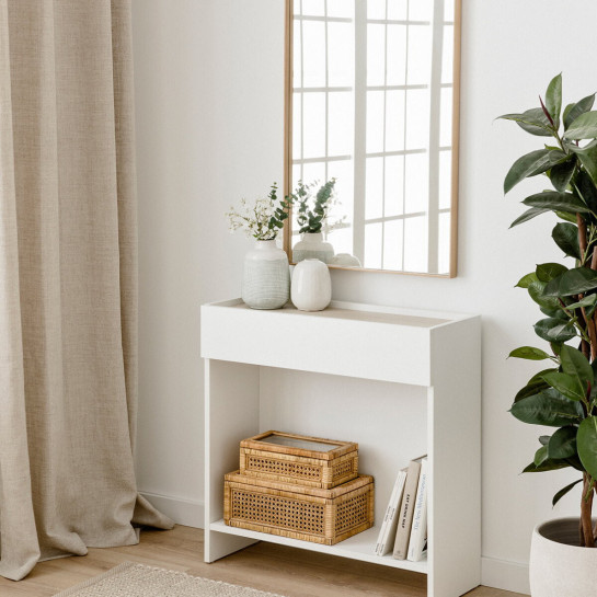 Kenay Home Consola Blanca 1 Cajón