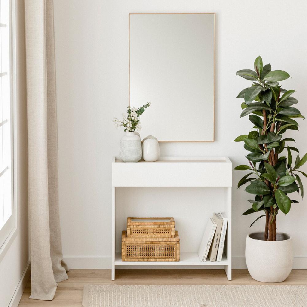 kenay home Consola blanca 1 cajón