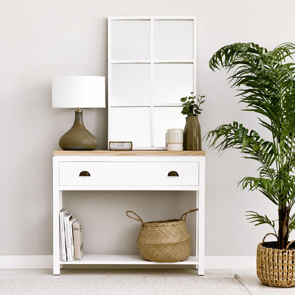 kenay home Consola blanca 1 cajón