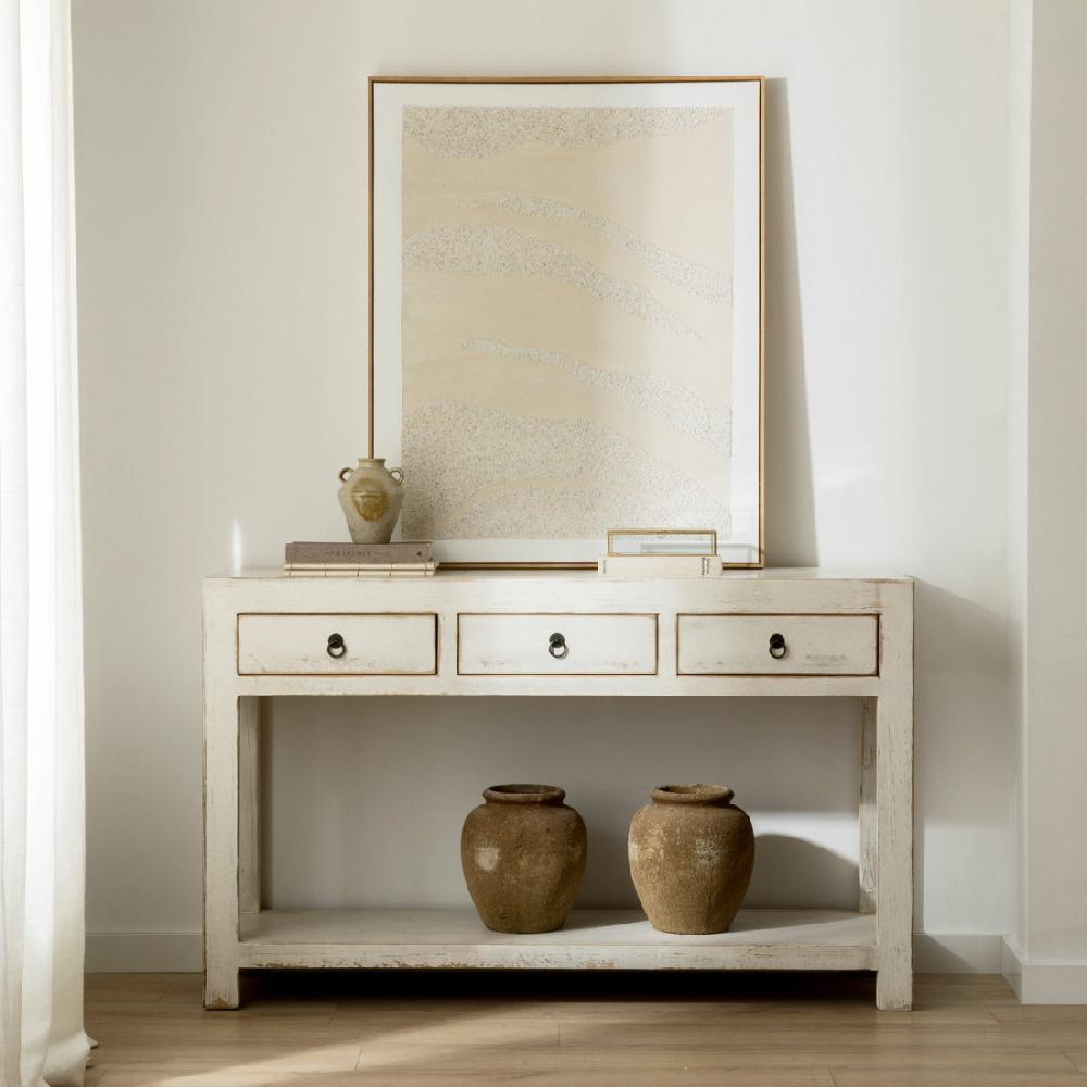 kenay home Consola blanca 3 cajones