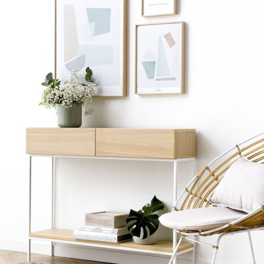 Kenay Home Consola Blanca/natural