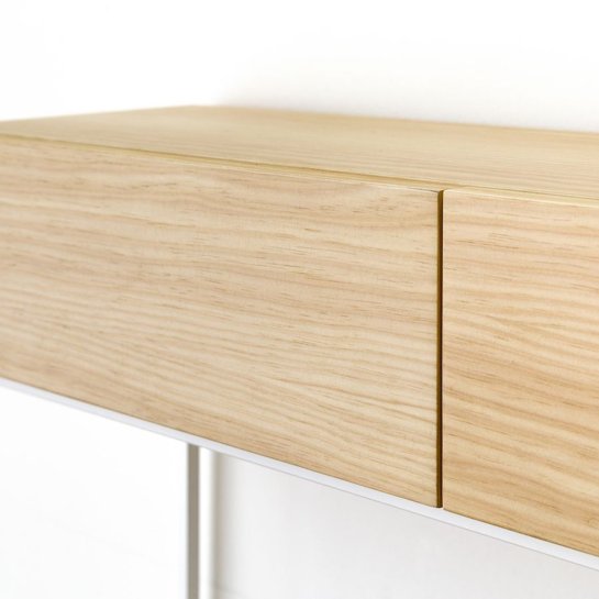 Kenay Home Consola Blanca/natural 2 Cajones