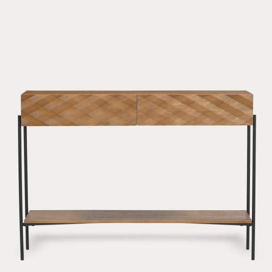 Kenay Home Consola Natural 2 Cajones