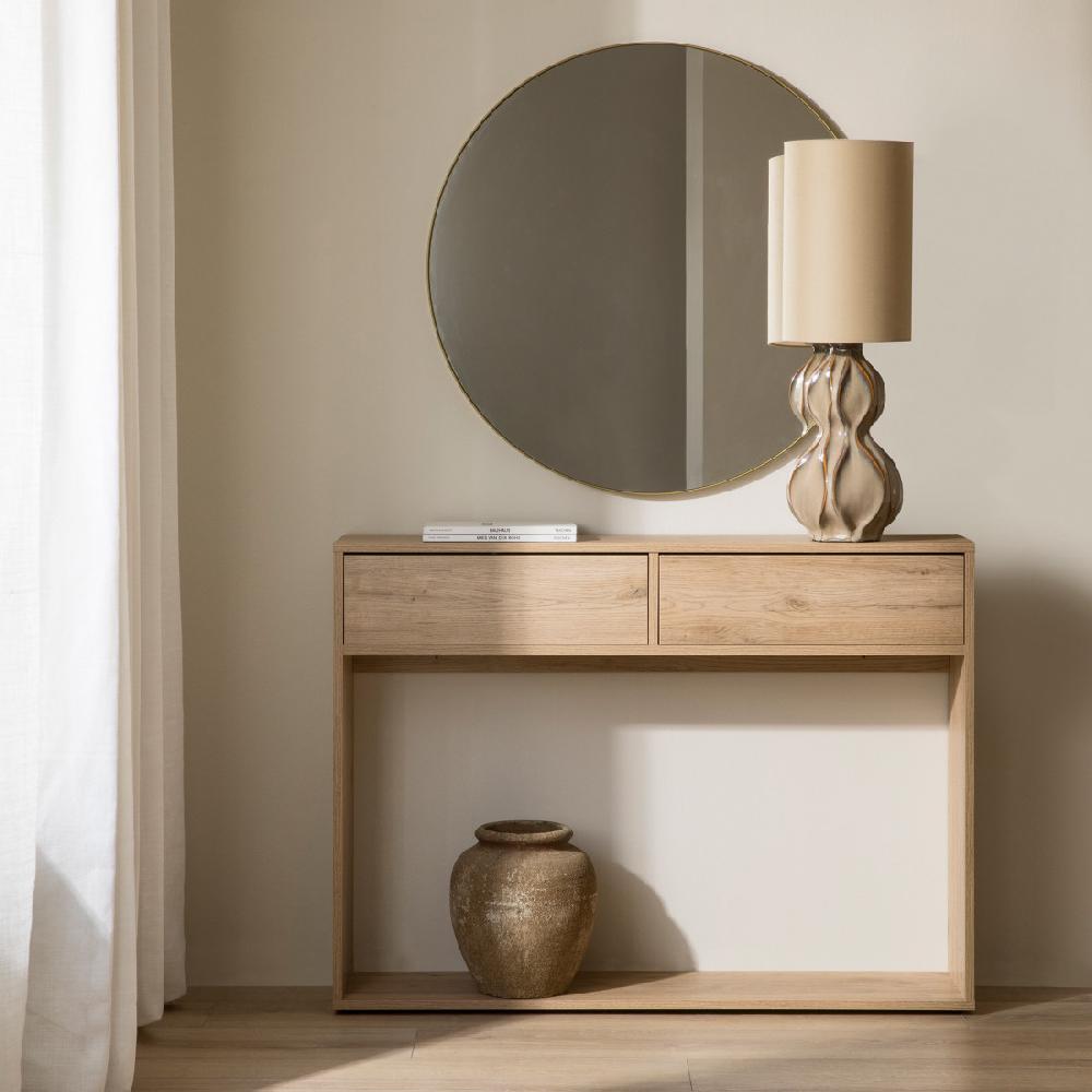 kenay home Consola natural 2 cajones