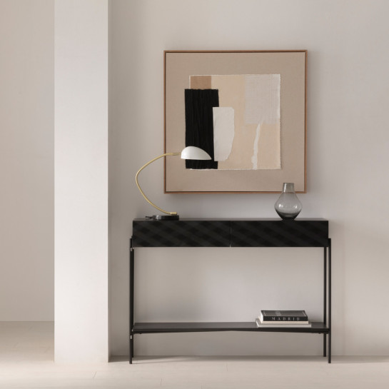 Kenay Home Consola Negra 2 Cajones