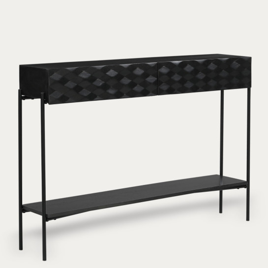 Kenay Home Consola Negra 2 Cajones