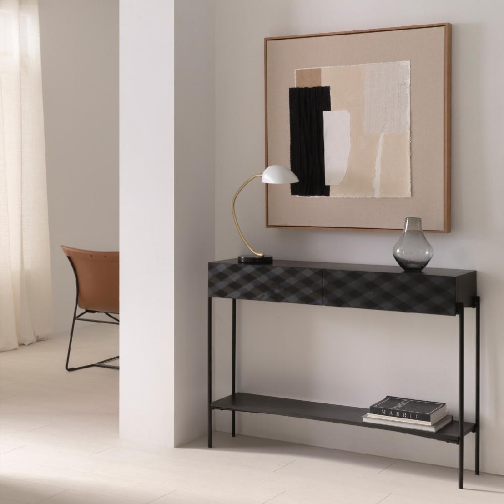 kenay home Consola negra 2 cajones