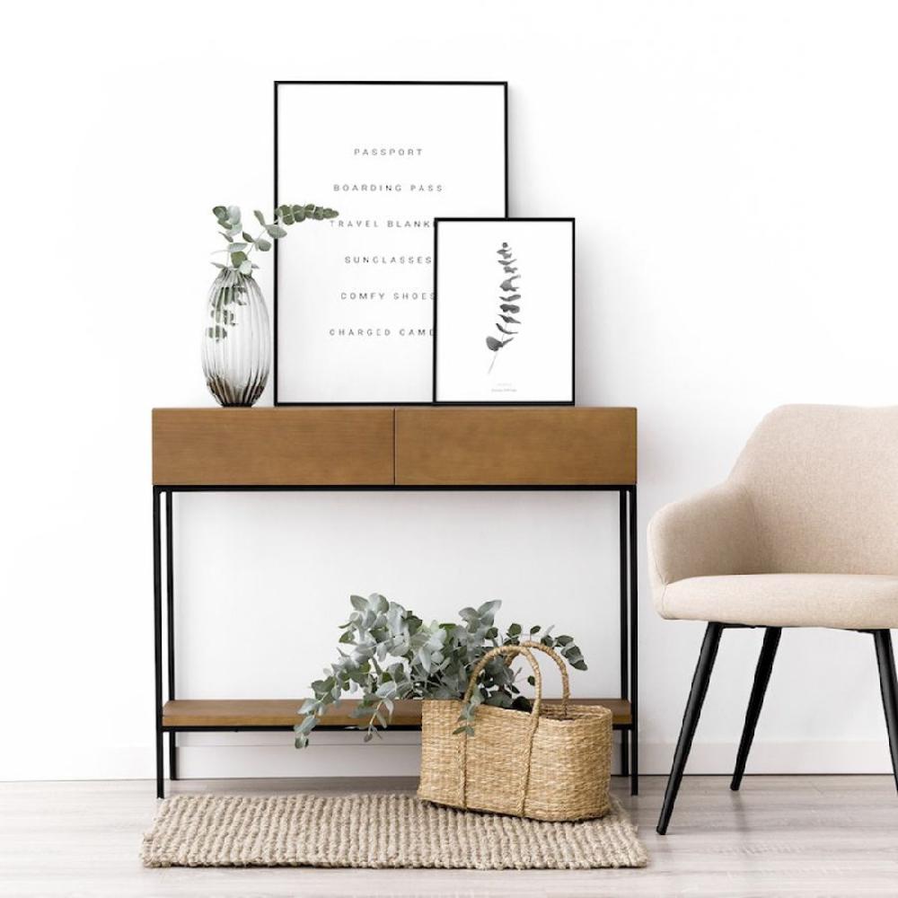 kenay home Consola negra/hazelnut