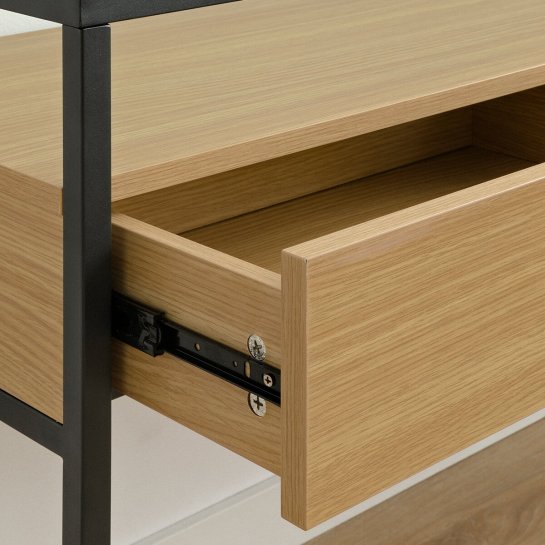 Kenay Home Consola Negra Y Natural 2 Cajones