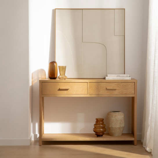 Kenay Home Consola Roble 2 Cajones