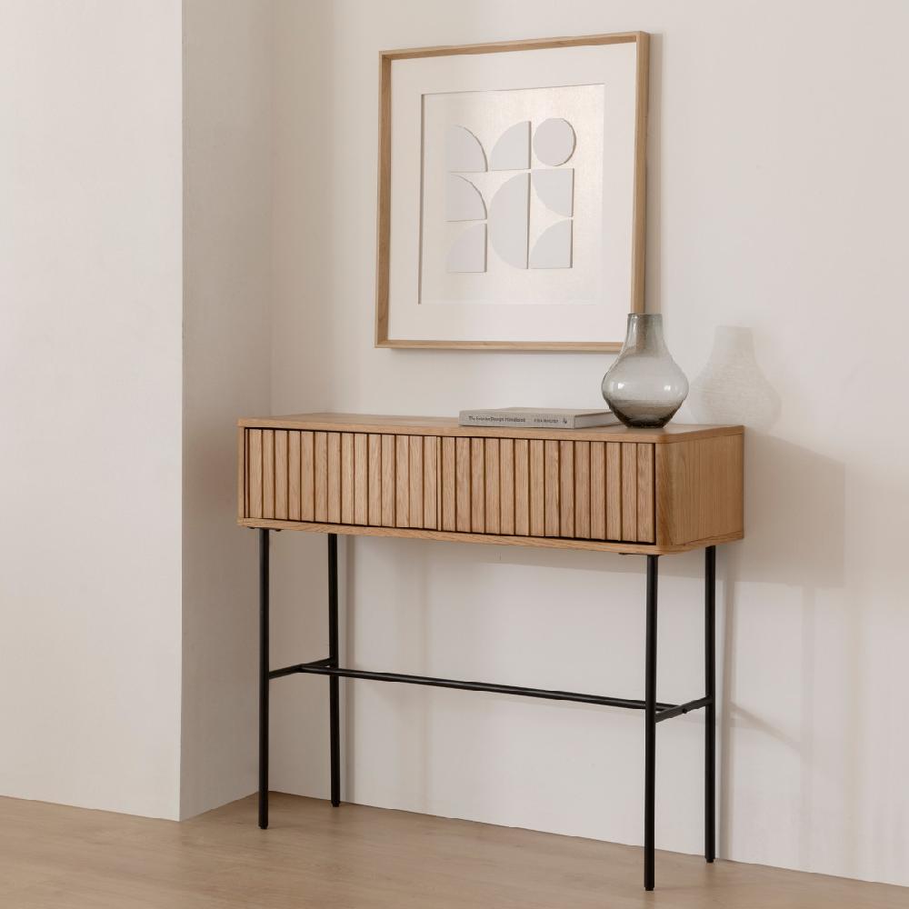 kenay home Consola roble 2 cajones