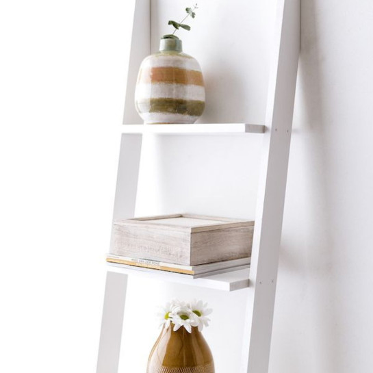 Kenay Home Escalera Estantería Blanca